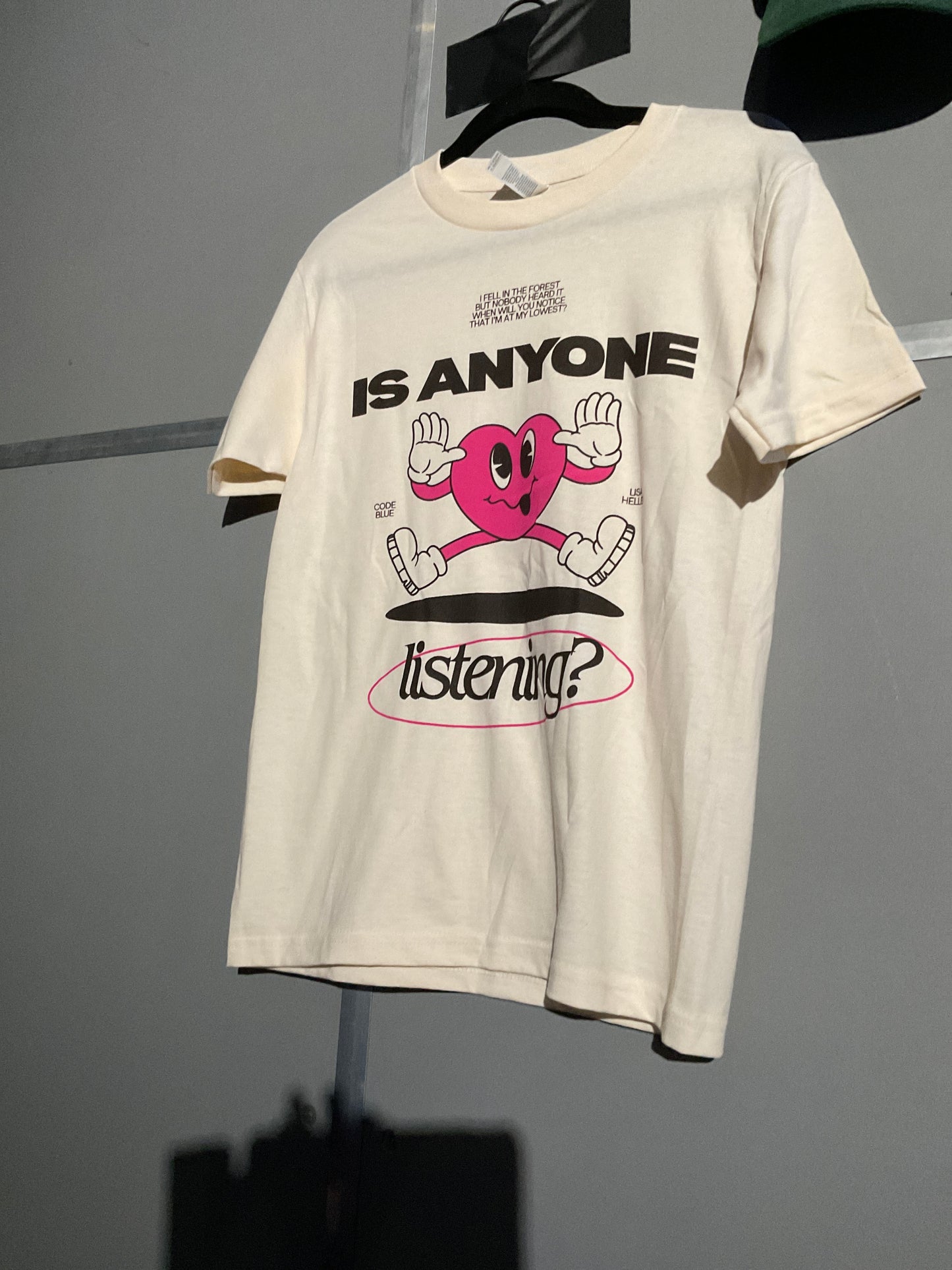 is anyone listening? Tee